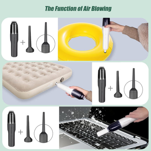 Handheld Vacuum Cordless, Mini Car Vacuum Cleaner High Power, Hand Held Vacuum USB Rechargeable, Keyboard Wireless Handheld Vacuum for Car Home Of...